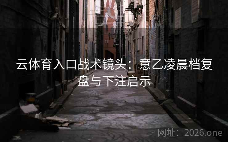 云体育入口战术镜头：意乙凌晨档复盘与下注启示