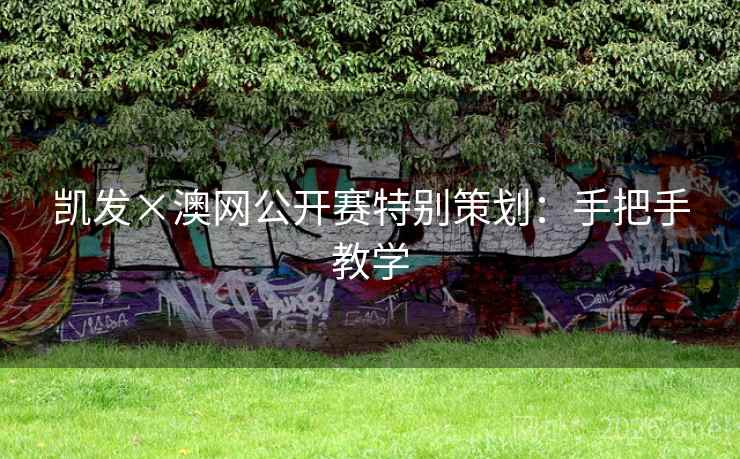 凯发×澳网公开赛特别策划：手把手教学